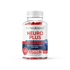 Healblend Neuro Plus Brain Booster Gummies – Focus, Memory & Clarity Support with Vitamin B12, Folate, B6, Phosphatidylserine – Strawberry Flavor – 60 Gummies