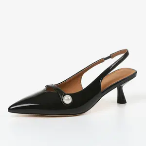 CELNEPHO Women Kitten Heels Pointed Toe Stietto Slingback Heels Ankle Strap Pumps Party Dress Shoes Dating Party Working Buckle Dress Shoes