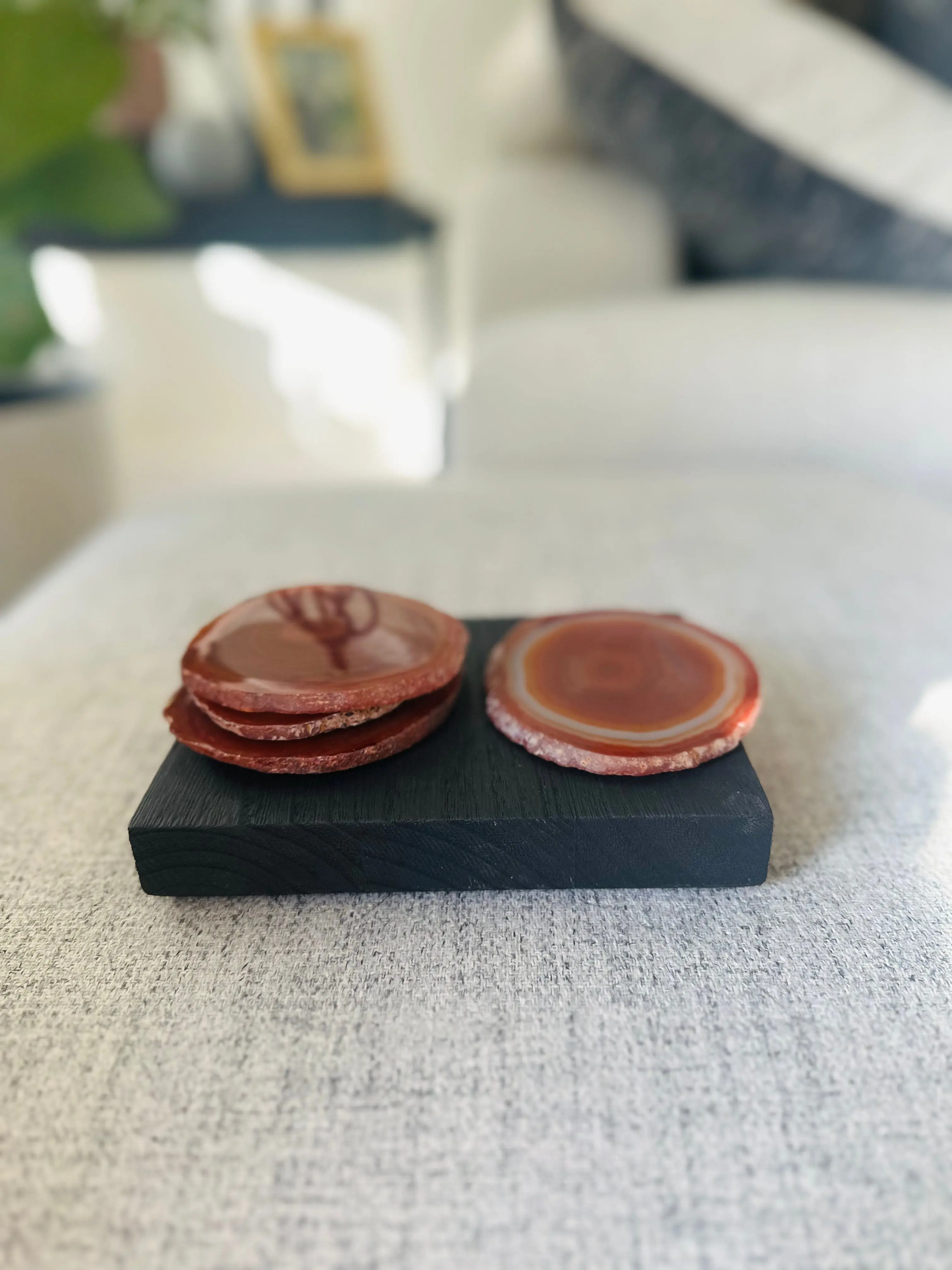 Agate Crystal Coaster Set