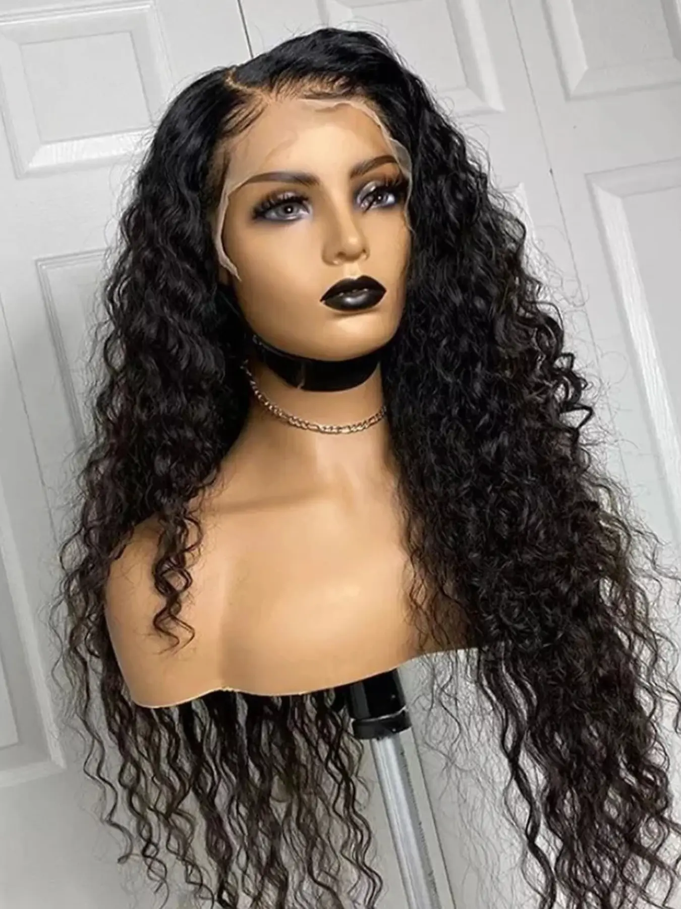 Soft No Glue Pre-Banked 26 Inch Long 180 Density Daily Curly Hair Wig, Glueless Wig, Glueless Frontal Wigs, 13x4 Lace Front Full Cap, Lace Frontal Wig, Heat Resistant, Natural Looking Wig