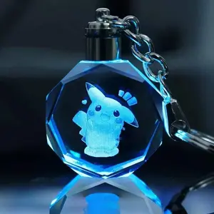 Happy Pikachu Crystal Poke Keychain 1.0