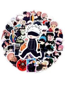 50 Mixed Jujutsu Kaisen Anime Stickers Set, Waterproof Cartoon Stickers for Water Bottles and Laptops, Perfect for Kids Teens Adults