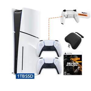 PlayStation 5 Slim Disc 1TB SSD Call of Duty Black Ops 6 Bundle, an Additional Mytrix Upgraded PS5 Controller with Remappable Back Paddles and Turbo, plus Controller Case - PS5 Slim Disc Edition