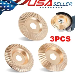 3PCS Grinding Wheel 4" Angle Grinder, Wood Carving Disc Tool for Sanding Polishing