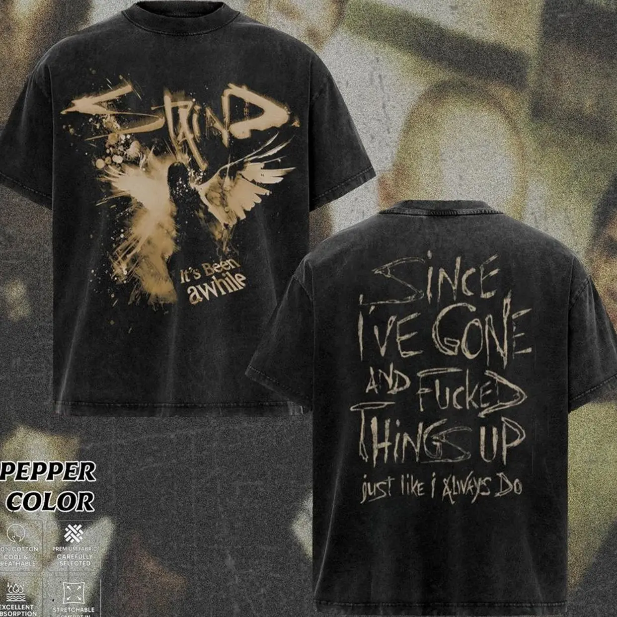 Staind Band T-Shirt , Broken Road Graphic Tee, Retro Post-Grunge Style Shirt, Dark Emotional Rock Inspired Shirts, Vintage Heavy Cotton Band Tee, Gift for Rock Music Lovers, Alternative Merch for Men & Women TBX