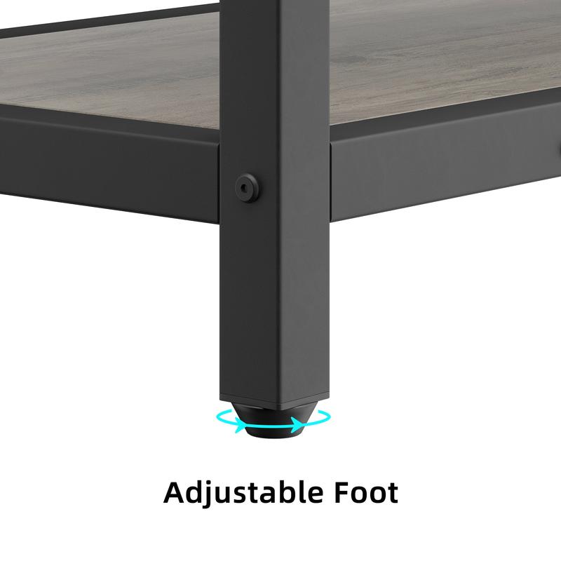 GARVEE Industrial Storage Shoe Bench, 72" Mudroom Hall Tree with 8 Hanging Hooks