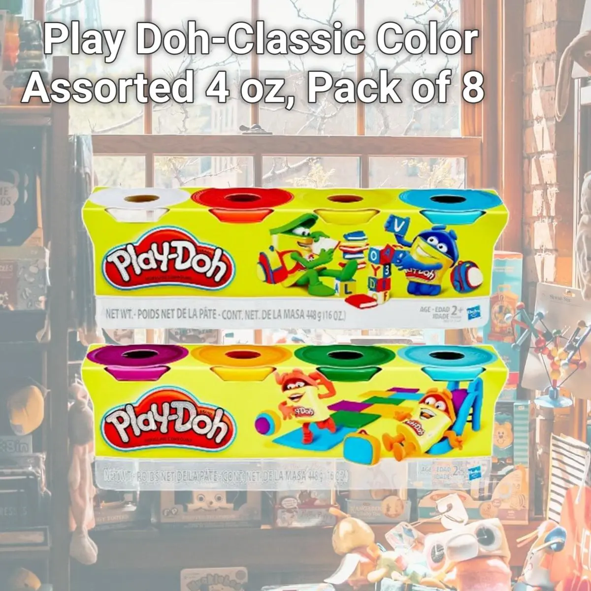 Hasbro Play-Doh Open-Ended Dog & Cat Sensory Toy for Toddlers, 8-Pack 4 oz Classic Assorted Colors, Teamwork Collectibles, Boosts Creativity Open-Ended Creativity Logical Thinking Children Development