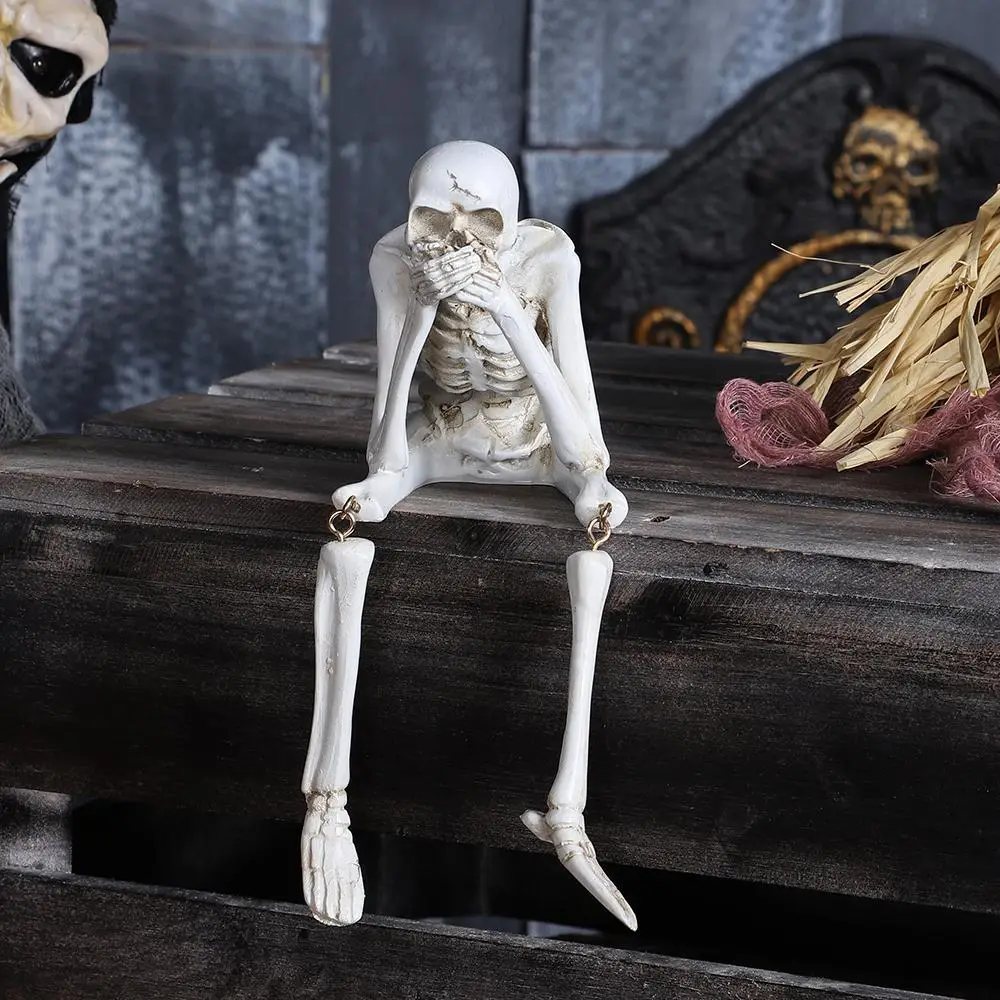 Skeleton Design Ornament, 1 Count Halloween Decoration, Decorative Ornament for Home & Office & Garden, Festival Decor Supplies