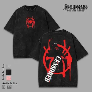 Miles Morales Menswear Gift for Movie Fans Top Apparel Classic Oversized Seamless Simple Straight Man Designer Shirts Men's Regular Fit Floral Print Tee Heavyweight Cotton T-Shirts Featuring Epic Panther Design Retro Oversized Cotton Graphic Tee