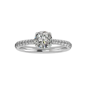 Peony Engagement Ring - 14KT White Gold