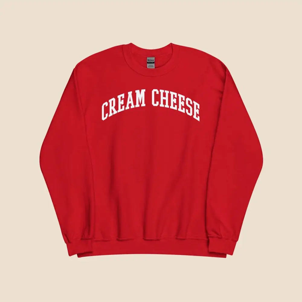 Cream Cheese Bagel Sweatshirt – Funny Foodie Crewneck for NYC Lovers & Breakfast Fans