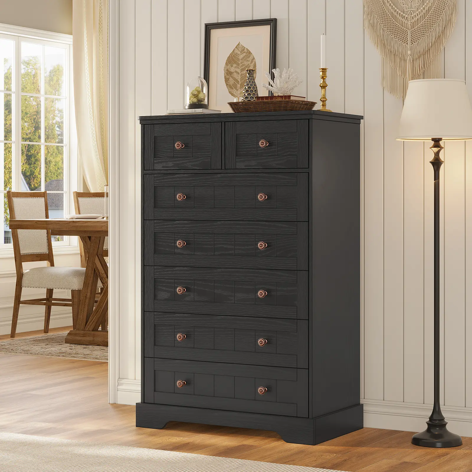 The 51.4 Inch Tall Dresser Farmhouse 7 Drawers Dresser with Hand Carved Panel Dressers Chest of Drawers Large Wood Closet Storage Organizers - TikTok Shop The 51.4 Inch Tall Dresser Farmhouse 7 Drawers Dresser with Hand Carved Panel Dressers Chest of Drawers Large Wood Closet Storage Organizers - TikTok Shop