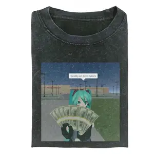 Miku Griddy on Dem T-Shirt, Funny Hatsune Miku Meme Shirt, Viral Dance Graphic Tee, Anime Fan Gift, Trendy Unisex Streetwear Top for Men and Women