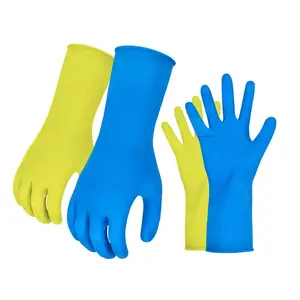 Reusable Latex Kitchen and Bath Gloves (4-Pair)