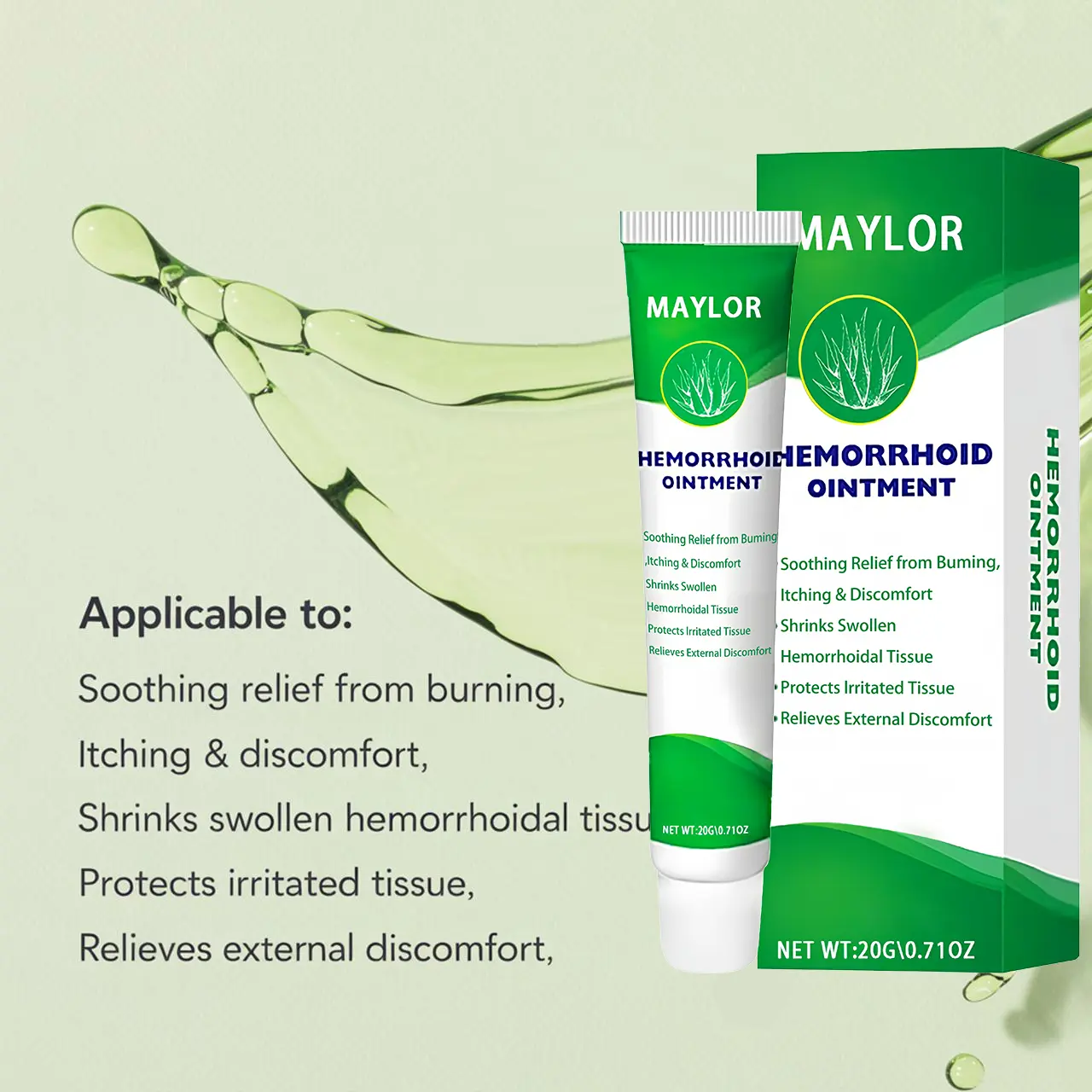 MAYLOR Hemorrhoid Relief Cream,Natural organic aloe vera soothing,Provides  rapid relief from pain, swelling, itching, and burning sensation associated  with hemorrhoids - Hemorrhoidal Treatment - TikTok Shop