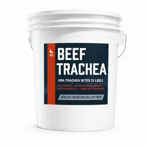 USA Beef Trachea Bites (5 Pounds) 100% Natural Dog Chew Treats - Single-Ingredient