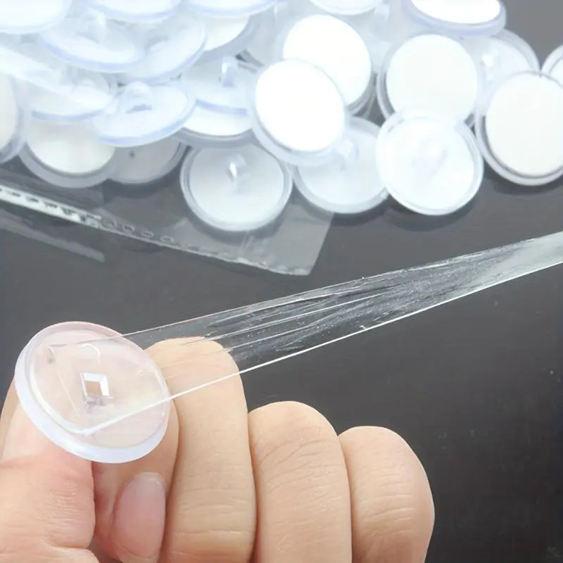 50pcs/set ceiling transparent firm hook, Christmas seamless hook, flag hanging hook, wall storage hook, DIY home decoration, Wall Mount, Hangable, Wall Hooks, Decorative Hooks, Plastic Hooks