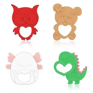 Easter & Valentines Day Gift for Kids – Soft Silicone Baby Teething Toys, Soothing Chew Toys, Baby Teether Toy Gifts, Baby Easter Basket & Valentine’s Day Present