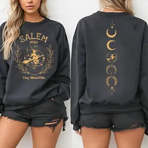 Salem They Missed One Sweatshirt,Halloween Hoodie, Salem Witch Shirt, Salem 1692 Shirt, Witch Trials 6QC