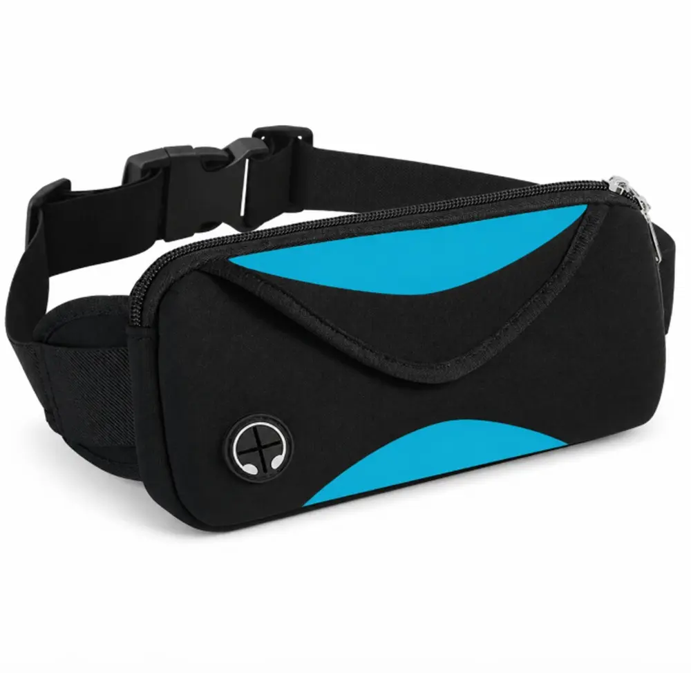 TIKA Waterproof Running Waist Bag with Headphone Jack, Adjustable Sport Fanny Pack for Jogging, Hiking, Travel and Phones