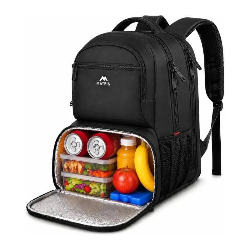 MATEIN Lunch Backpack for Men, 17 Inch Insulated Cooler Backpack with Lunch Compartment, Water Resistant Laptop Back Pack Computer Meal Prep Backpacks Mens Gifts Work Picnic College Travel,back to school,back to school shopping,travel essentials