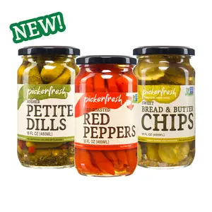 PickerFresh, Charcuterie Board Bliss – 3-Pack Bundle (3 x 16 Oz), Sweet & Crunchy Tangy Vinegar