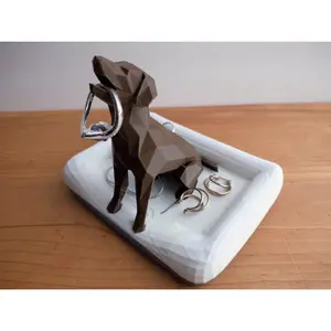 Dog Ring Holder with Dog Bed Ring Dish - Unique Ring Holder for Ring Display - Engagement Gift Personalized Ring Holder - 3D printed plastic