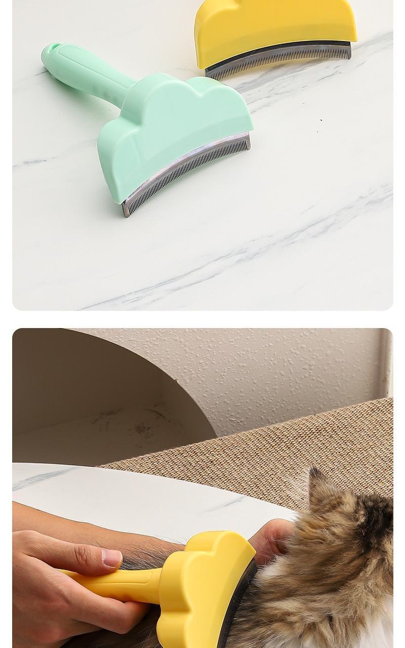 Pet hair thinning tool - floating hair removal curved knife head comb for detangling hair hairbrush pet brush pet comb