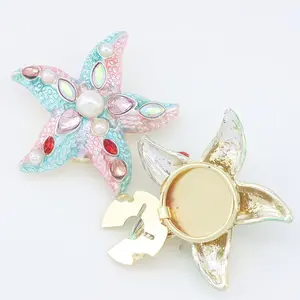 Button Covers Luxurious Starfish Shell Cufflinks Dress Collar Buttons Decorative Buttons Clothing Accessories Snap Buttons