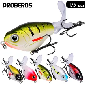 1/5pcs fish bait, propeller lure, surface tractor 11.5g, 16g biomimetic false bait, plastic hard bait, long throw floating pencil, fishing for sea bass, sea bass, shuttle bass, catfish, catfish on the water surface