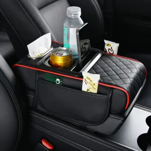 Universal Car Armrest Organizer — 4-in-1 Multifunctional Center Console Tray (with Cup Holder and Phone Slot) — Enhances Comfort and Tidiness — Car Accessory