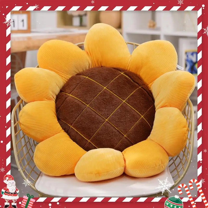 Sunflower Shaped Throw Pillow, 1 Count Cute Plush Pillow, Soft Cushion for Living Room Decor, Bedroom Accessories, Decorative Throw Pillow for Sofa Be