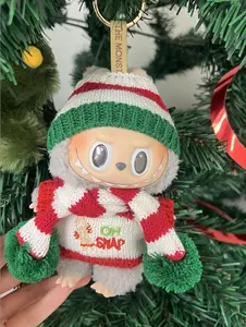 #80 (DOLL NOT INCLUDED)Popmart Labubu Christmas Theme Doll Clothes Gift  Fit for Exciting Macaron Big Into Energy Have a Seat Festive Touch for Doll Enthusiasts