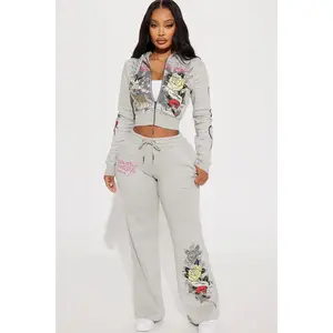 Ed Hardy Rose And Sword Sweatpant - Heather Grey A