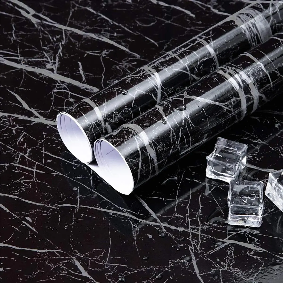 Marble Pattern Modern Wallpaper, Self-adhesive Wall Paper, Decorative Film for Home Furniture, Wall Decor Supplies for Home Living Room Bedroom Interior Walls