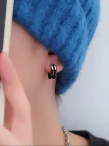 Men's Gothic Alloy Earrings Set, Dark Depression Style Fashion Jewelry, Versatile Daily Wear & Party Accessory, Ideal Gift Idea