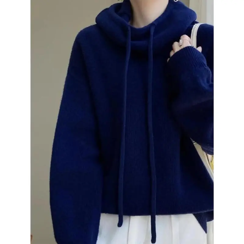 Women's Thickened Sweater - Oversized Loose-Fit Hooded Winter Pullover with Brown Cable- Texture, Warm Casual Sweater for Cold Weather, Cozy Everyday & Formal Outfits (Hand Washable, Solid Brown) - Ideal for Chinese Winter Season, Relaxed Fit with Ribbed Women's Thickened Sweater - Oversized Loose-Fit Hooded Winter Pullover with Brown Cable- Texture, Warm Casual Sweater for Cold Weather, Cozy Everyday & Formal Outfits (Hand Washable, Solid Brown) - Ideal for Chinese Winter Season, Relaxed Fit with Ribbed