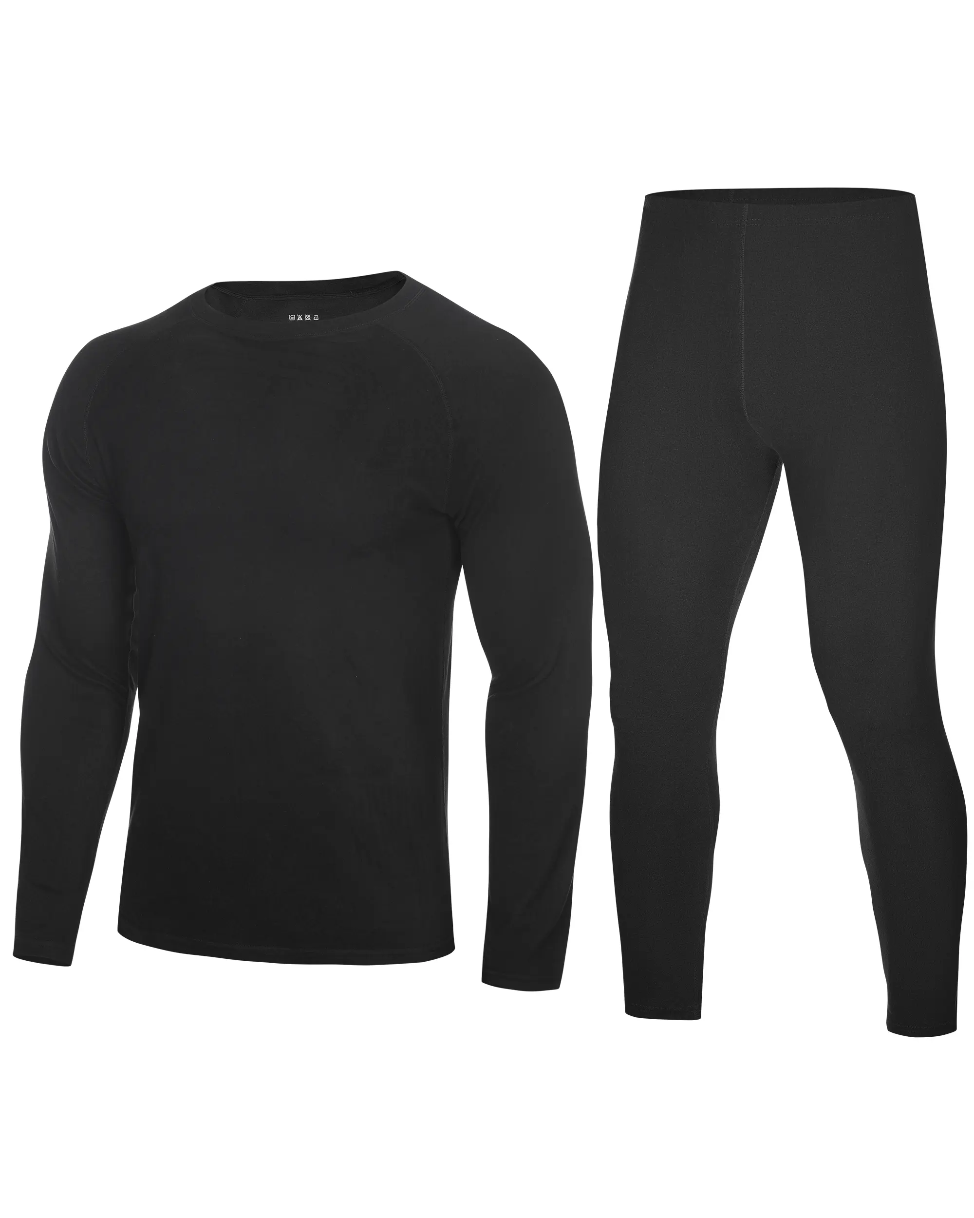 ROADBOX Men's Thermal Underwear Set, Microfiber Fleece Lined Compression Long Johns, Moisture-Wicking Base Layer for Camping & Loungewear