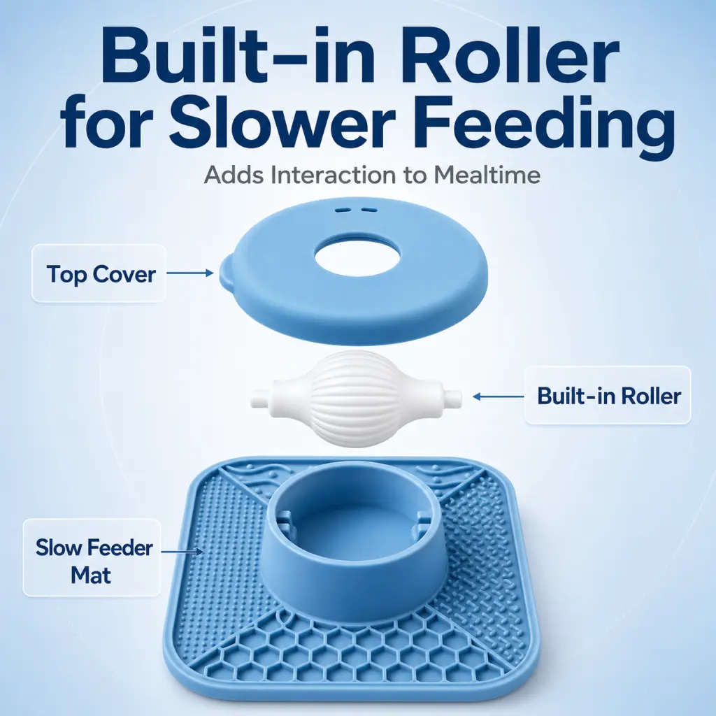 [Display Only]PawPace Upgraded Pet Lick Mat Bowl & Spatula Set