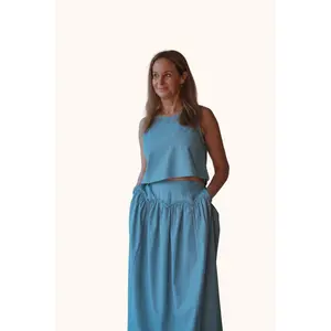 Kld. Chambray Scallop Skirt