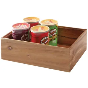 GET Enterprises WB-664WD-UR Urban Renewal 6" x 6" x 4" Urban Rustic Square Wood Display Box WS-375WB664WDUR