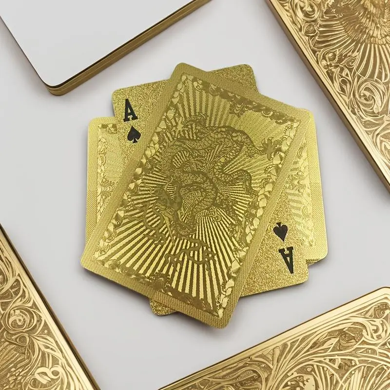 Matte Dragon Design PVC Playing Cards, Durable Hardened Deck for Holiday Celebrations, Ideal for Party Games & Festive Nights