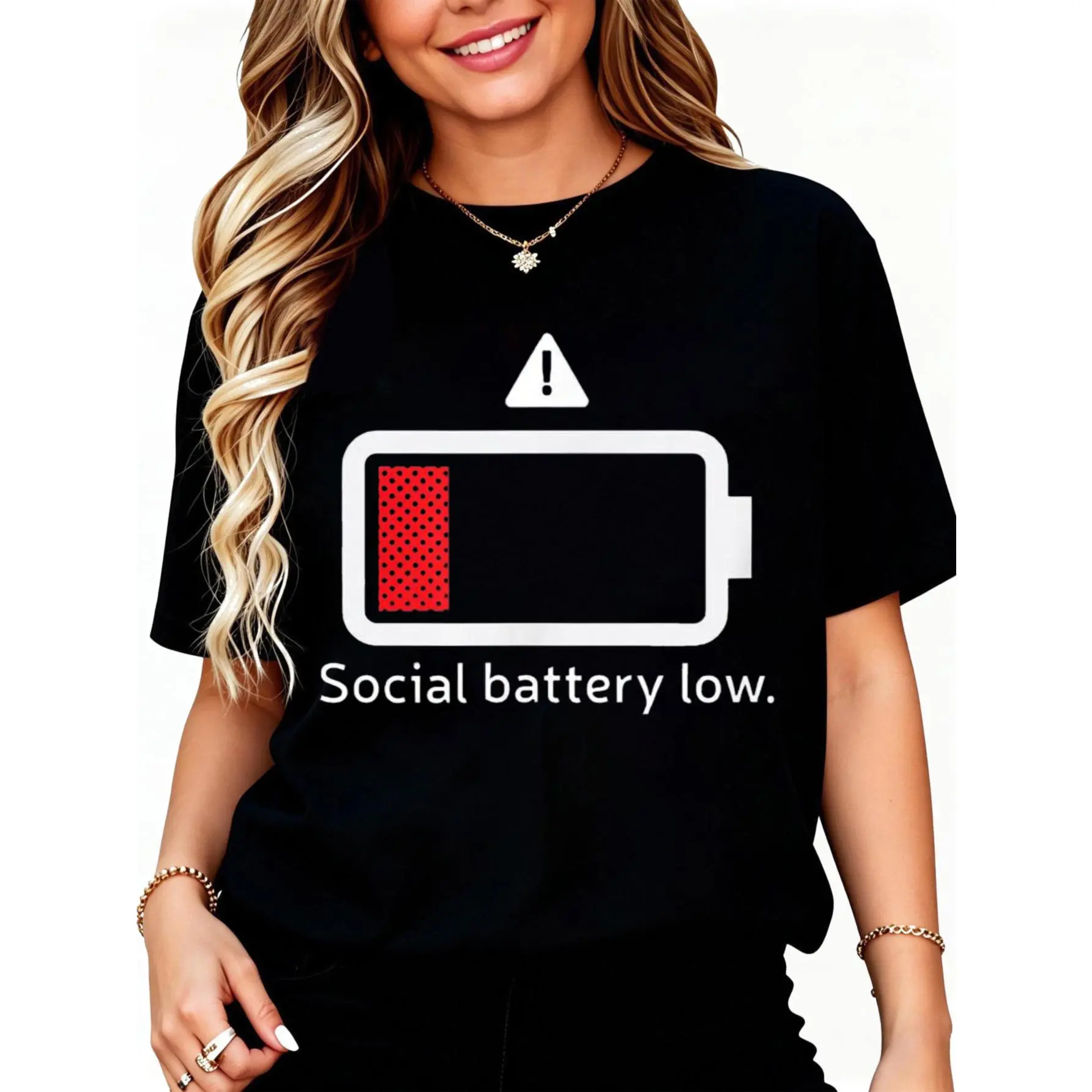 Social Battery Low Funny Anti-Social Introvert t-Shirts T-Shirt