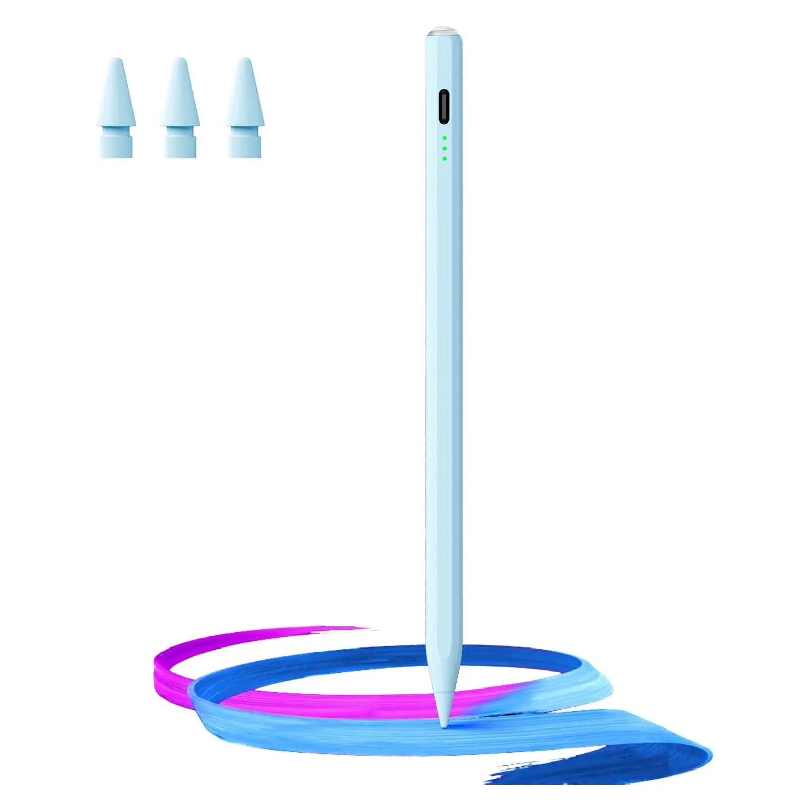 【Auction】Stylus Pen for iPad 2018-2026, 13Min Fast Charge Apple iPad Pencil | Tilt Sensitivity & Palm Rejection for iPad 11/10/9/8/7/6th Gen, Air 5/4/3/M4/M3/M2, Pro 13"/12.9"/11"/M4, Mini 7/6/5th, White, Blue, Pink, Black
