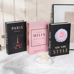 Fashionable Home-Style Fake Book Decoration, 3 Counts Hard Cardboard Desktop Decoration, Suitable for Living Room Bedroom Coffee Shop Home Office Decor, Signs