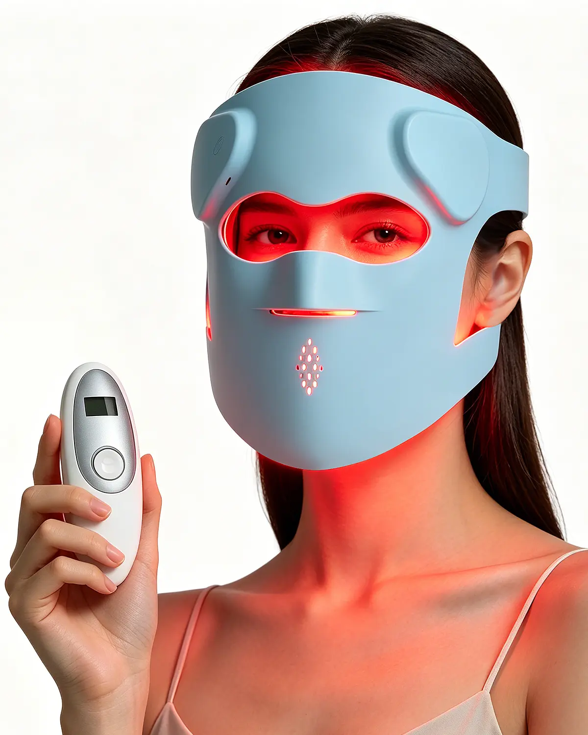 Jorking LED Light Therapy Face Mask - Red, Blue & Near-Infrared Phototherapy for Anti-Aging, Rechargeable Cordless Beauty Instrument for At-Home Facial Care, Facial Care Tool, Led Photorejuvenation Mask, Red Light Therapy Mask