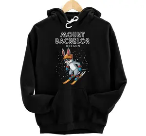 Mount Bachelor Oregon - Funny Ski Rabbit Hoodie, Sweatshirt, T-Shirt