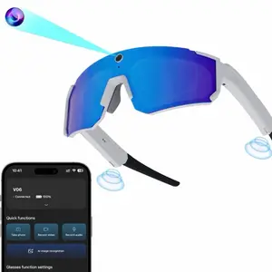 AI Smart Glasses with Camera 4K, Video Recording Glasses with Camera, Polarized Sports Sunglasses with EIS Stabilization, Dual Mic Noise Canceling, IP66, ChatGPT Enabled