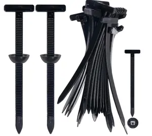 100Pcs Nylon Universal Cable Tie Buckle, Heavy Duty Self-Locking Nylon Zip Ties Holder, Multipurpose Plastic Cable Ties Tool for Car Daily Repair