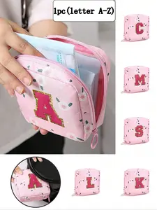 Portable Sanitary Napkin Storage Bag - Large Capacity Organizational Zipper Storage Waterproof Cartoon Design-Suitable For Girls Menstrual Period, Teenage Girl Multi-Purpose Travel Storage Bag, Special Gifts, Storage Pouch